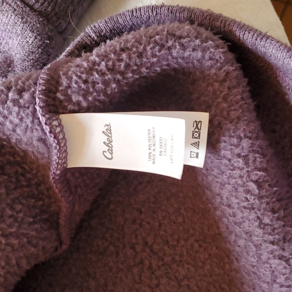 Cabela's Purple Hooded Sz. XL Sweater with Button Detail and Kangaroo Pockets - Picture 4 of 13